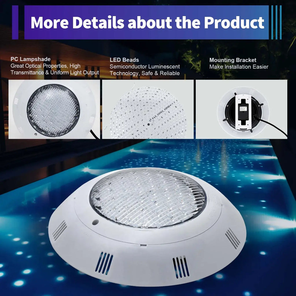 12V 45W RGB Swimming 450 LED Pool Lights Spa Underwater Light IP68 Waterproof Lamp RGB Swimming Pool Light With Remote