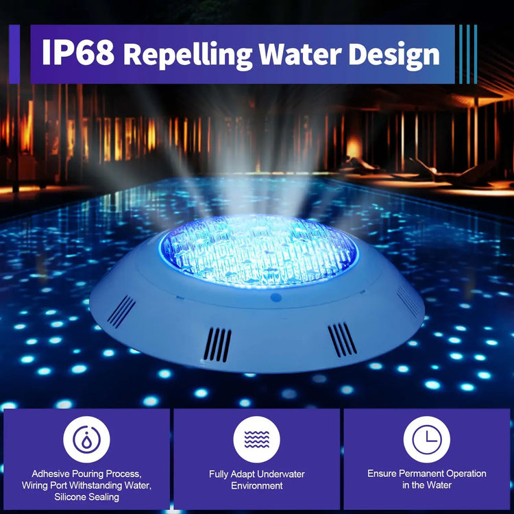 12V 45W RGB Swimming 450 LED Pool Lights Spa Underwater Light IP68 Waterproof Lamp RGB Swimming Pool Light With Remote