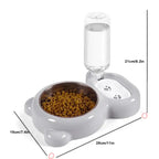 1Cat Feeding Water Dispenser Pet Water and Food Bowl Set with Automatic Water Dispenser Bottle
