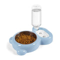 1Cat Feeding Water Dispenser Pet Water and Food Bowl Set with Automatic Water Dispenser Bottle