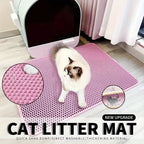 1Pc Large Size Cat Litter Mat-Advanced Honeycomb Double Layer Design,Urine Waterproof,Easy Cleaning,Scatter