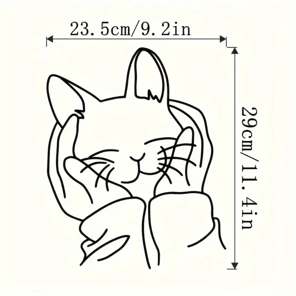 1pc Modern Chic Metal Cat Silhouette Wall Art,Versatile Iron Home Decor Ideal Gift for Cat Lovers Easy Wall Mount