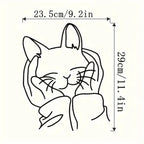 1pc Modern Chic Metal Cat Silhouette Wall Art,Versatile Iron Home Decor Ideal Gift for Cat Lovers Easy Wall Mount