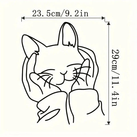 1pc Modern Chic Metal Cat Silhouette Wall Art,Versatile Iron Home Decor Ideal Gift for Cat Lovers Easy Wall Mount