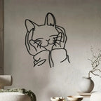 1pc Modern Chic Metal Cat Silhouette Wall Art,Versatile Iron Home Decor Ideal Gift for Cat Lovers Easy Wall Mount