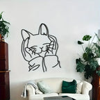 1pc Modern Chic Metal Cat Silhouette Wall Art,Versatile Iron Home Decor Ideal Gift for Cat Lovers Easy Wall Mount