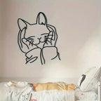 1pc Modern Chic Metal Cat Silhouette Wall Art,Versatile Iron Home Decor Ideal Gift for Cat Lovers Easy Wall Mount