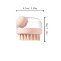 1pc Pet Bath Brush Soft Silicone With Shampoo Dispenser Gentle Massage For Grooming And Cleaning Fur And Hair - pink