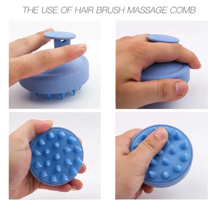 1pc Silicone Shampoo Brush Body Massage Brush Bath Shower Brush Salon Hairdressing Tool Scalp Massage Comb Hair Washing
