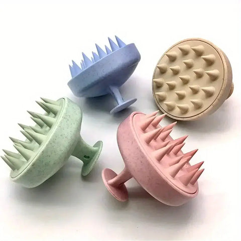 1pc Silicone Shampoo Brush Body Massage Brush Bath Shower Brush Salon Hairdressing Tool Scalp Massage Comb Hair Washing