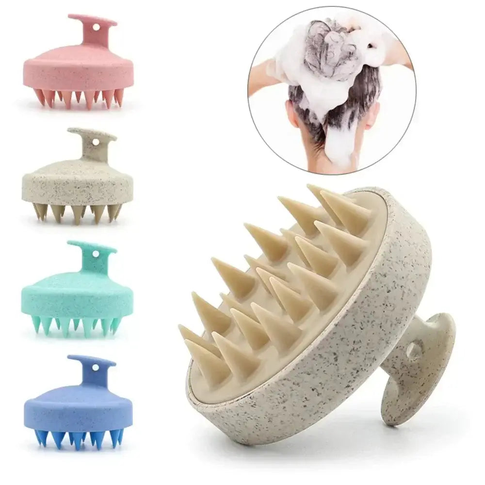 1pc Silicone Shampoo Brush Body Massage Brush Bath Shower Brush Salon Hairdressing Tool Scalp Massage Comb Hair Washing