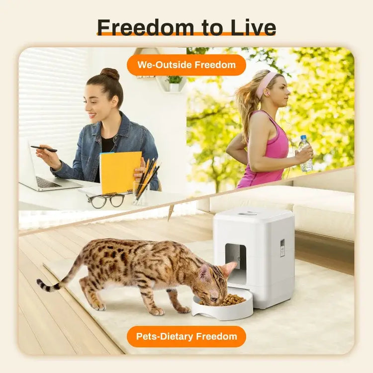 2026 2L Automatic Pet Feeder Smart Control Cat Feeder WIFI Feeders Intelligent Timed And Quantitative Feeding Remote