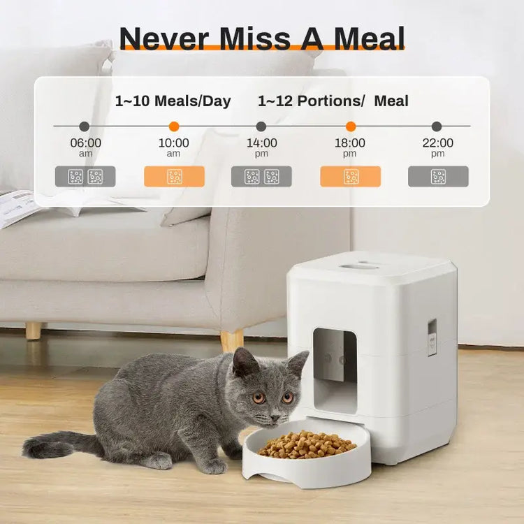 2026 2L Automatic Pet Feeder Smart Control Cat Feeder WIFI Feeders Intelligent Timed And Quantitative Feeding Remote