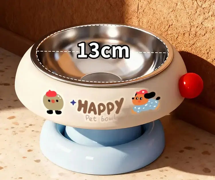 2A Pet Raised Cat Bowl Cat Drinking Bowl Detachable Cat Kitten Protection Bowl Non-Slip Pet Feeder Bowl Cat Accessories