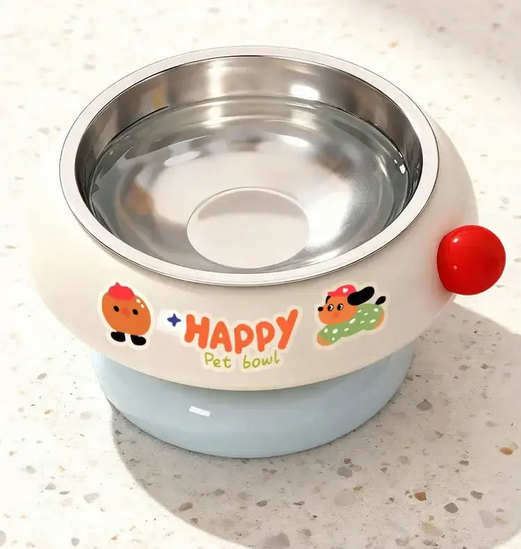 2A Pet Raised Cat Bowl Cat Drinking Bowl Detachable Cat Kitten Protection Bowl Non-Slip Pet Feeder Bowl Cat Accessories
