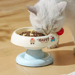 2A Pet Raised Cat Bowl Cat Drinking Bowl Detachable Cat Kitten Protection Bowl Non-Slip Pet Feeder Bowl Cat Accessories