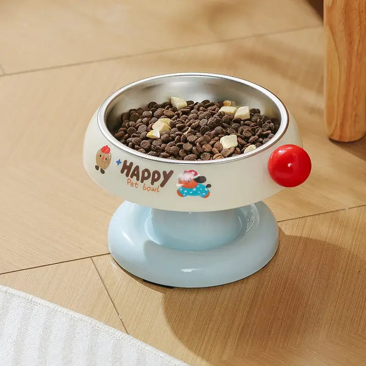 2A Pet Raised Cat Bowl Cat Drinking Bowl Detachable Cat Kitten Protection Bowl Non-Slip Pet Feeder Bowl Cat Accessories