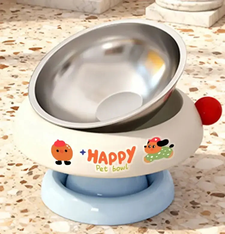 2A Pet Raised Cat Bowl Cat Drinking Bowl Detachable Cat Kitten Protection Bowl Non-Slip Pet Feeder Bowl Cat Accessories