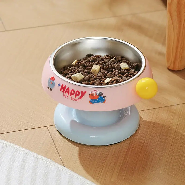 2A Pet Raised Cat Bowl Cat Drinking Bowl Detachable Cat Kitten Protection Bowl Non-Slip Pet Feeder Bowl Cat Accessories