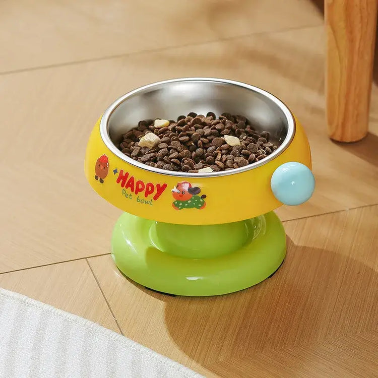 2A Pet Raised Cat Bowl Cat Drinking Bowl Detachable Cat Kitten Protection Bowl Non-Slip Pet Feeder Bowl Cat Accessories