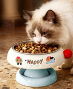 2A Pet Raised Cat Bowl Cat Drinking Bowl Detachable Cat Kitten Protection Bowl Non-Slip Pet Feeder Bowl Cat Accessories