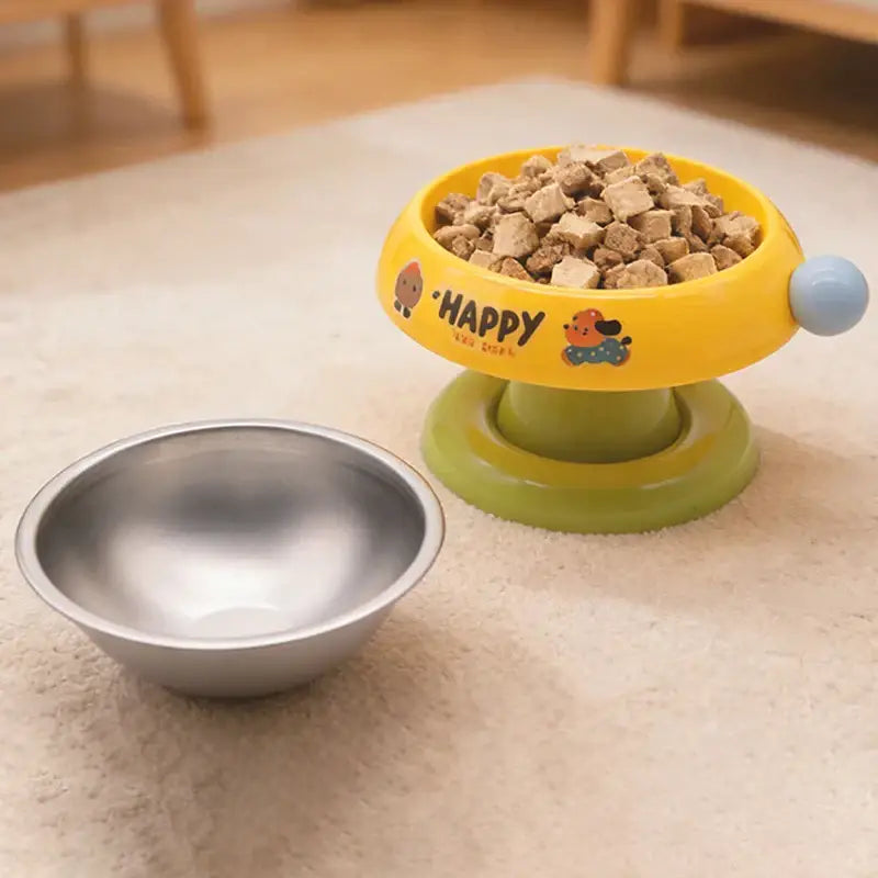 2A Pet Raised Cat Bowl Cat Drinking Bowl Detachable Cat Kitten Protection Bowl Non-Slip Pet Feeder Bowl Cat Accessories