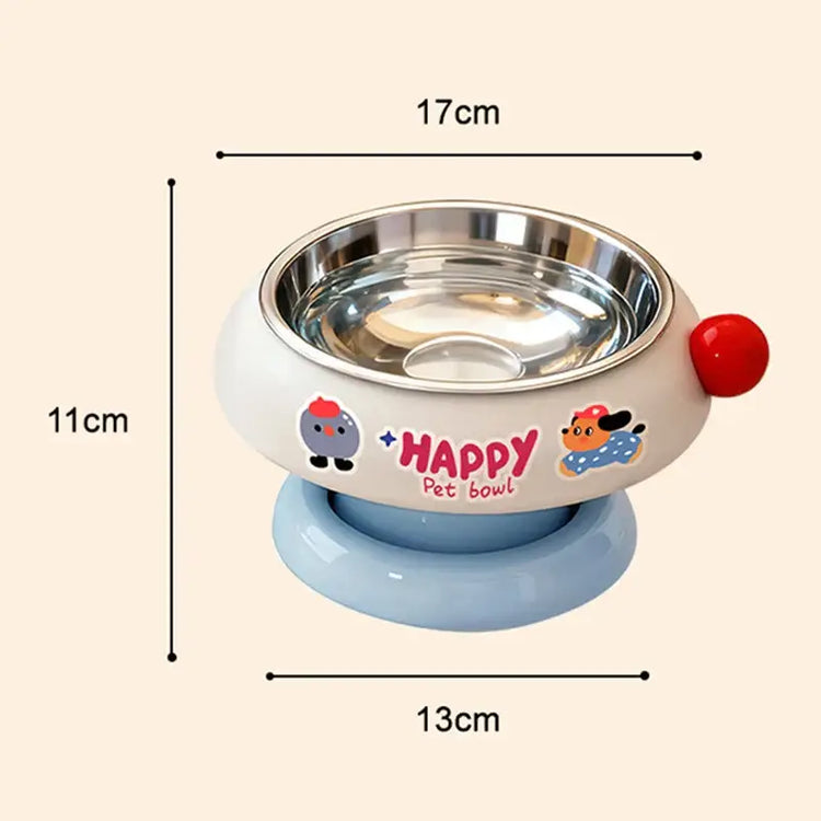 2A Pet Raised Cat Bowl Cat Drinking Bowl Detachable Cat Kitten Protection Bowl Non-Slip Pet Feeder Bowl Cat Accessories
