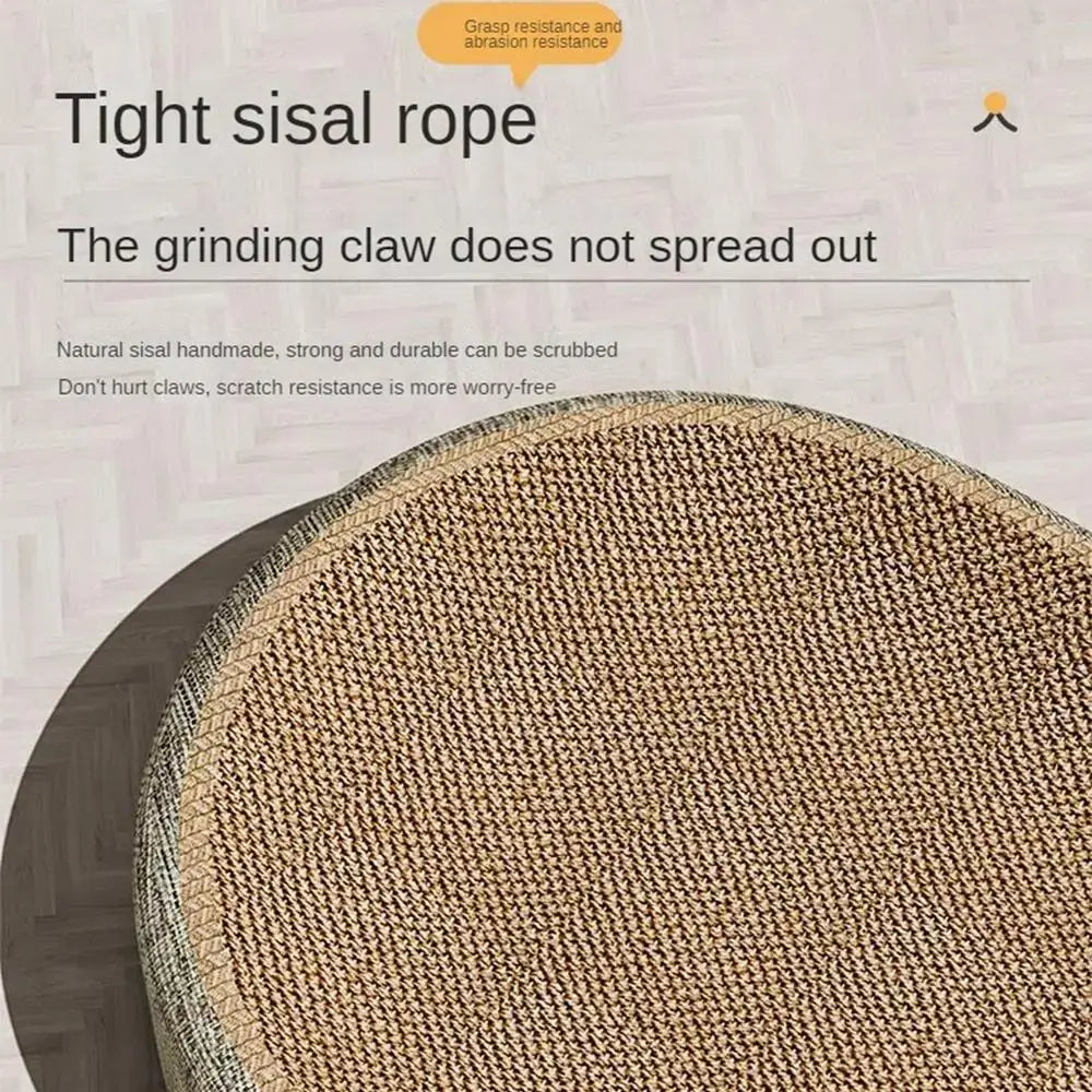 2in1 Cat Scratching Board Protect Furniture Grinding Claw Toys Oval Sisal weaving Wear-resistant Cat Nest Cat