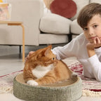 2in1 Cat Scratching Board Protect Furniture Grinding Claw Toys Oval Sisal weaving Wear-resistant Cat Nest Cat
