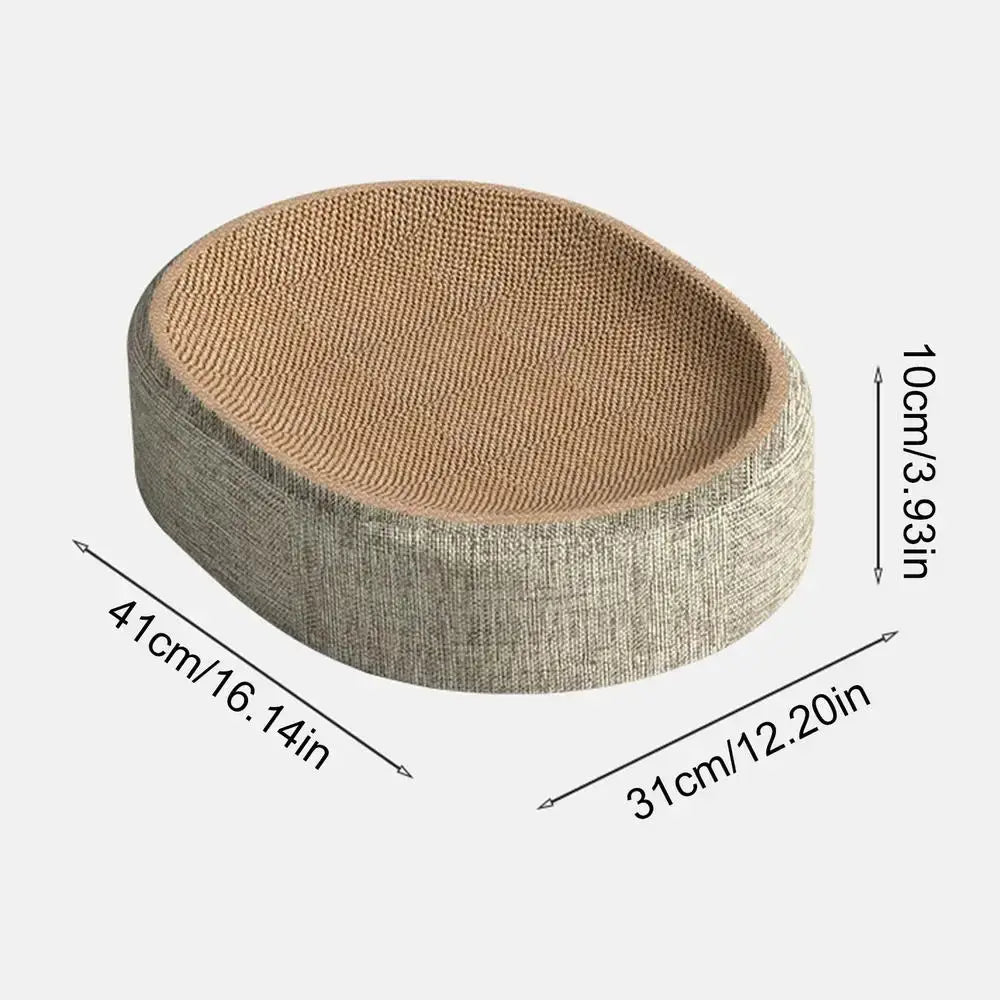 2in1 Cat Scratching Board Protect Furniture Grinding Claw Toys Oval Sisal weaving Wear-resistant Cat Nest Cat