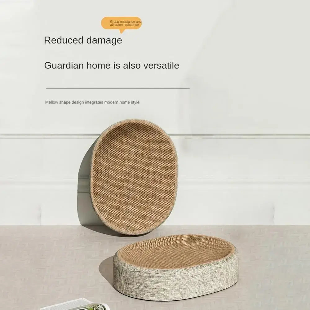 2in1 Cat Scratching Board Protect Furniture Grinding Claw Toys Oval Sisal weaving Wear-resistant Cat Nest Cat