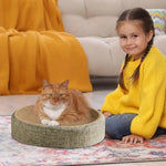 2in1 Cat Scratching Board Protect Furniture Grinding Claw Toys Oval Sisal weaving Wear-resistant Cat Nest Cat