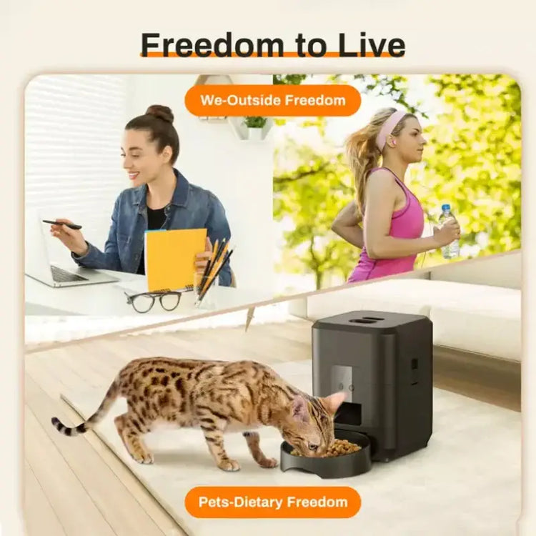 2L Automatic Feed Dispenser For Pets Intelligent Feed Dispersion For Cats And Dogs Regular Quantitative Feeding With