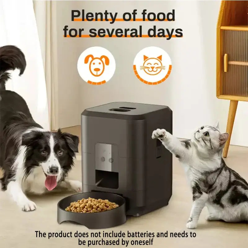 2L Automatic Feed Dispenser For Pets Intelligent Feed Dispersion For Cats And Dogs Regular Quantitative Feeding With