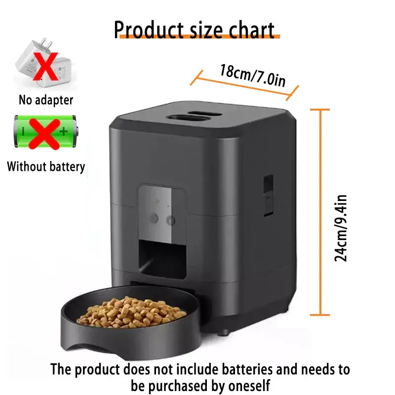 2L Automatic Feed Dispenser For Pets Intelligent Feed Dispersion For Cats And Dogs Regular Quantitative Feeding With
