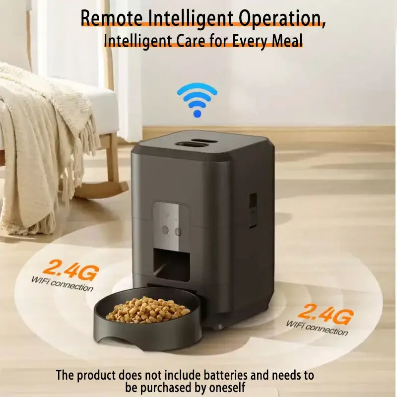 2L Automatic Feed Dispenser For Pets Intelligent Feed Dispersion For Cats And Dogs Regular Quantitative Feeding With