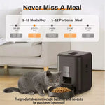 2L Automatic Feed Dispenser For Pets Intelligent Feed Dispersion For Cats And Dogs Regular Quantitative Feeding With
