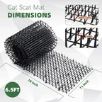 2M Dog Cat Scat Mat Animal Deterrent Repellent Plastic Scarer-Spike Tool Polypropylene Anti Cat Mat Household Garden
