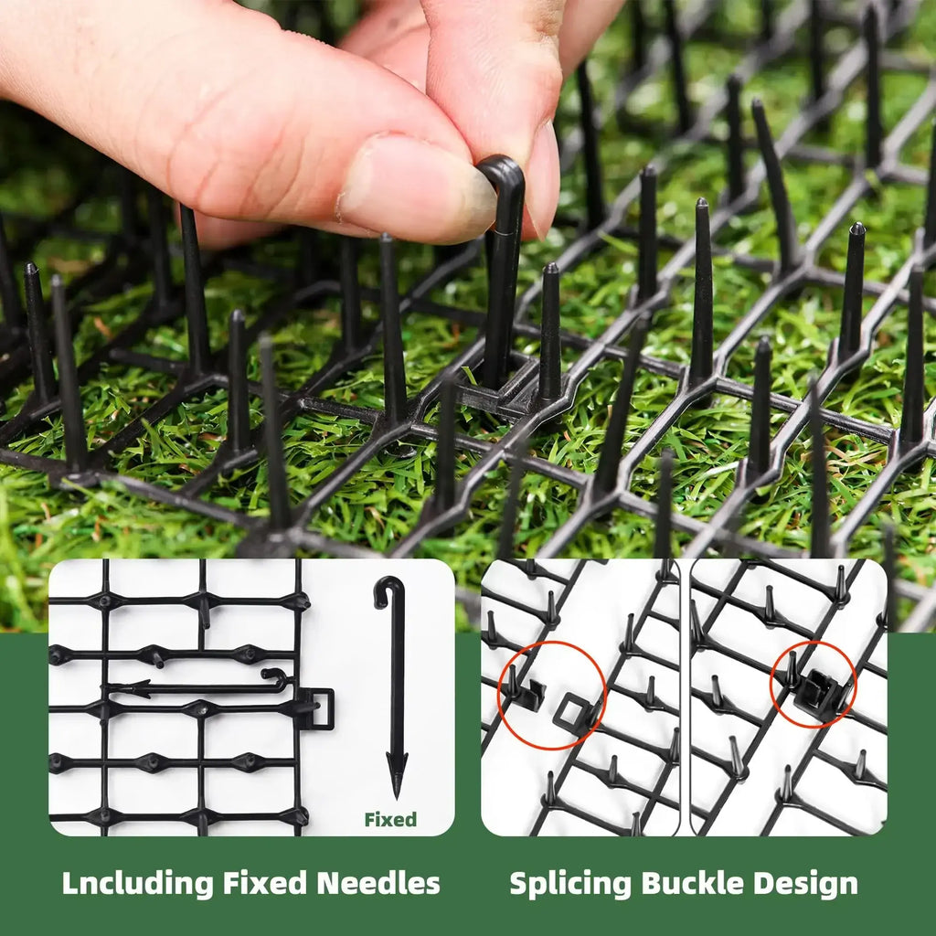 2M Dog Cat Scat Mat Animal Deterrent Repellent Plastic Scarer-Spike Tool Polypropylene Anti Cat Mat Household Garden