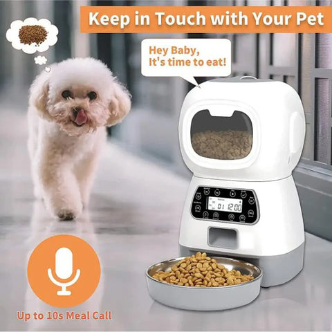 3.5L Automatic Pet Feeder Smart Food Dispenser for Cats Dogs Timer Stainless Steel Bowl Auto Cat Dogs WIFI Feeding Pet