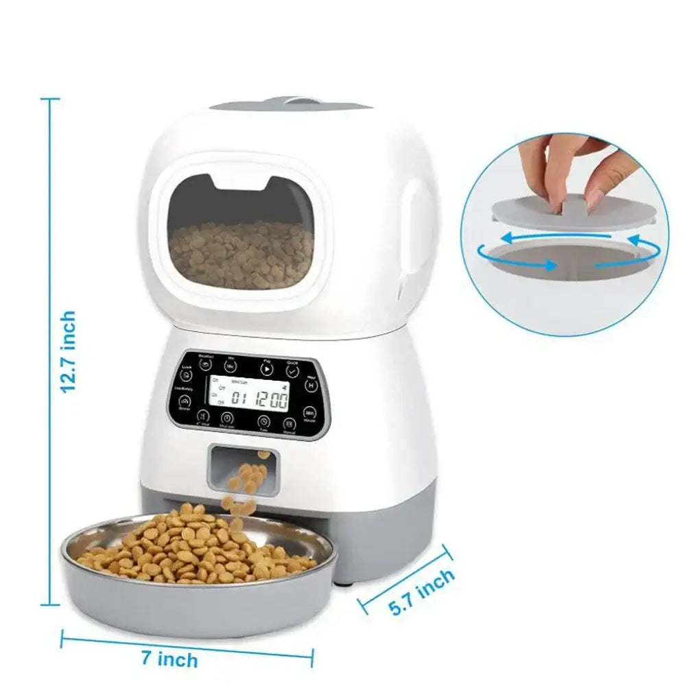 3.5L Automatic Pet Feeder Smart Food Dispenser for Cats Dogs Timer Stainless Steel Bowl Auto Cat Dogs WIFI Feeding Pet