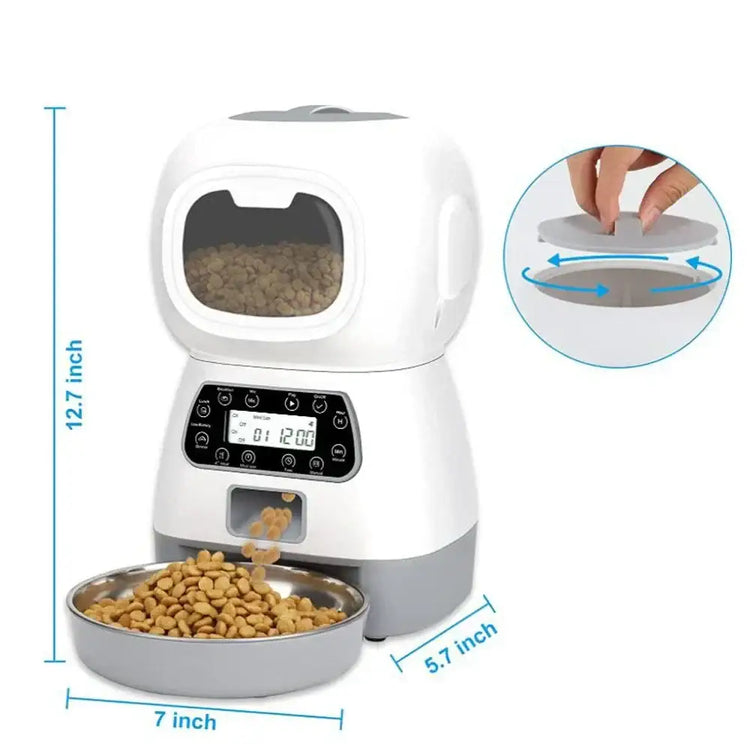 3.5L Automatic Pet Feeder Smart Food Dispenser for Cats Dogs Timer Stainless Steel Bowl Auto Cat Dogs WIFI Feeding Pet