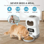 3.5L Automatic Pet Feeder Smart Food Dispenser for Cats Dogs Timer Stainless Steel Bowl Auto Cat Dogs WIFI Feeding Pet