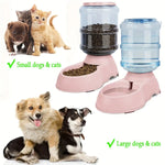 3.8L Large Capacity Automatic Pet Feeder & Water Dispenser Gravity Pet Feeding Station For Small & Medium Pets