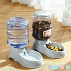 3.8L Large Capacity Automatic Pet Feeder & Water Dispenser Gravity Pet Feeding Station For Small & Medium Pets