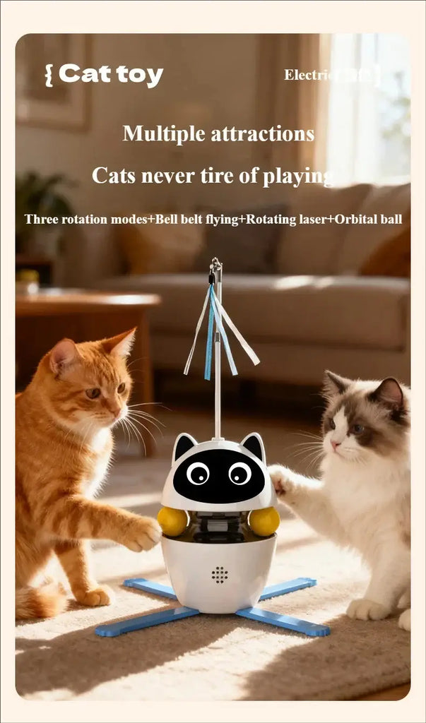 3-in-1 Interactive Cat Laser Toys Funny Electric Rotating Cat Toys for Indoor Cats Laser Toy Automatic Cat Ball Kitten