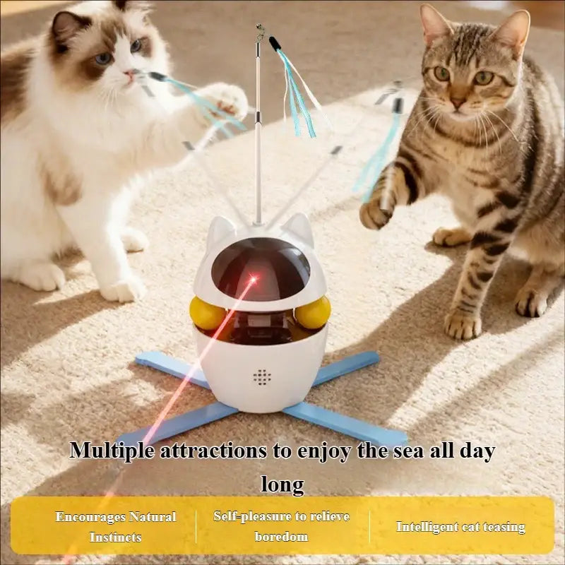 3-in-1 Interactive Cat Laser Toys Funny Electric Rotating Cat Toys for Indoor Cats Laser Toy Automatic Cat Ball Kitten