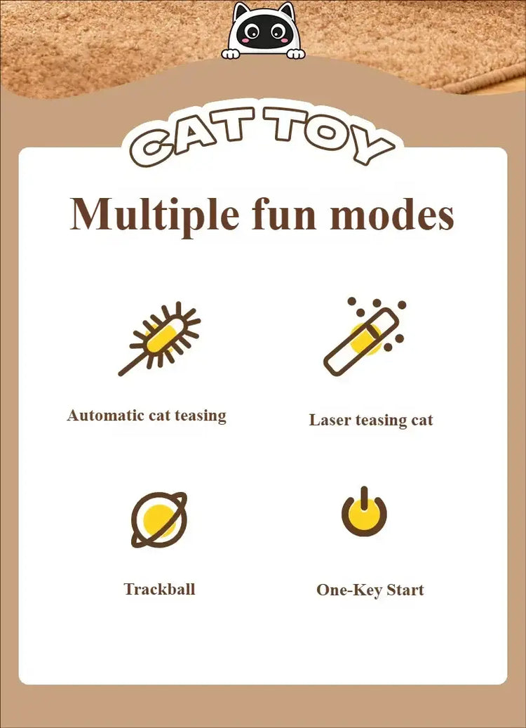 3-in-1 Interactive Cat Laser Toys Funny Electric Rotating Cat Toys for Indoor Cats Laser Toy Automatic Cat Ball Kitten