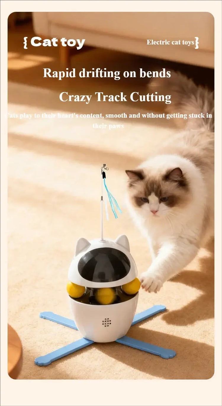3-in-1 Interactive Cat Laser Toys Funny Electric Rotating Cat Toys for Indoor Cats Laser Toy Automatic Cat Ball Kitten