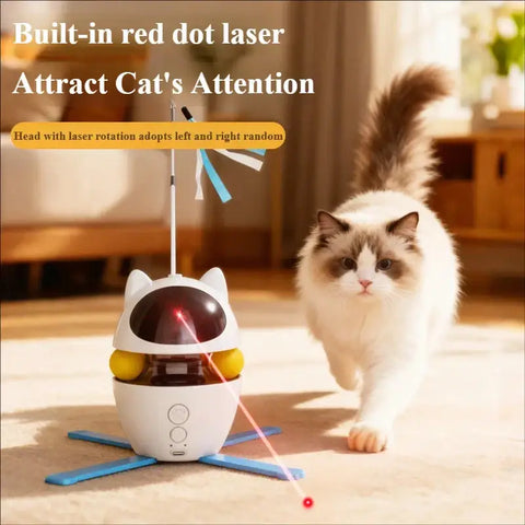 3-in-1 Interactive Cat Laser Toys Funny Electric Rotating Cat Toys for Indoor Cats Laser Toy Automatic Cat Ball Kitten